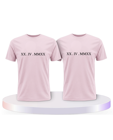 Römisch Wunschdatum Couple T-Shirts kaufen | Paarpulli