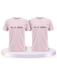 Römisch Wunschdatum Couple T-Shirts kaufen | Paarpulli