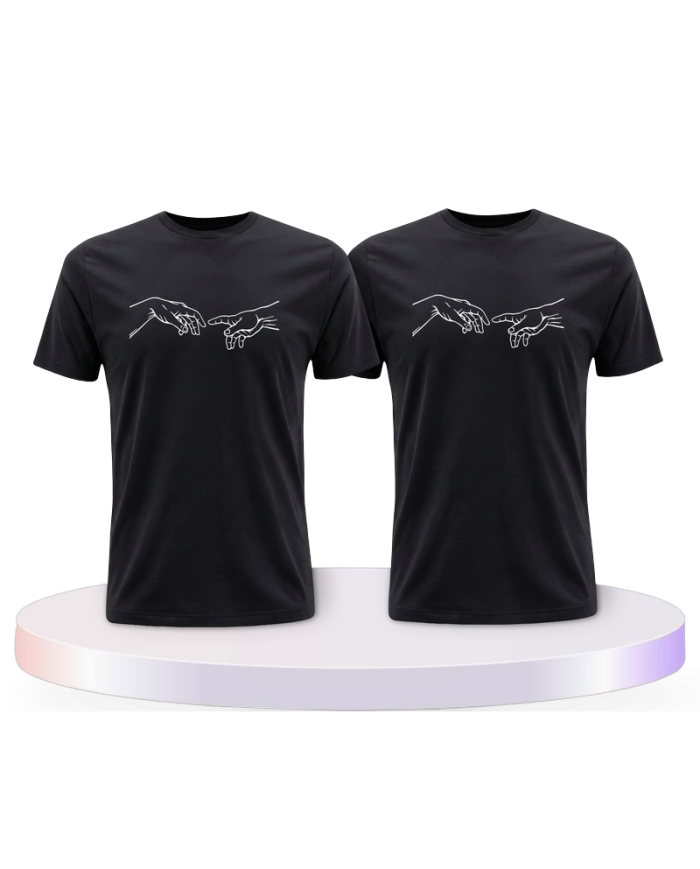 Michelangelo Die Erschaffung Adams Pärchen T-Shirts | Paarpulli