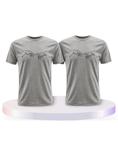 Michelangelo Die Erschaffung Adams Pärchen T-Shirts | Paarpulli