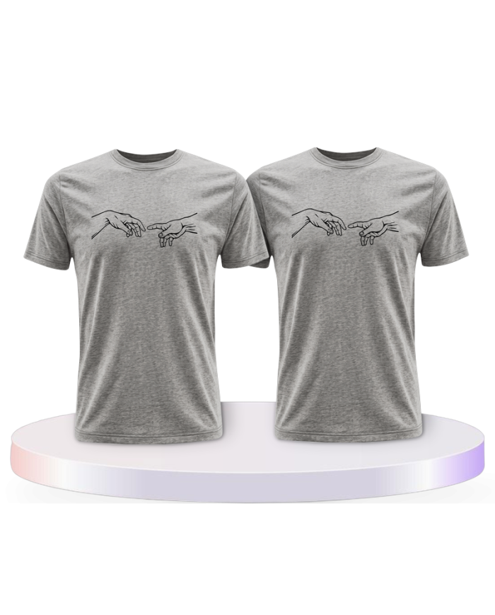 Michelangelo Die Erschaffung Adams Pärchen T-Shirts | Paarpulli