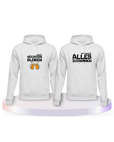 Wir schaffen alles zusammen Pärchen Hoodies | Paarpulli
