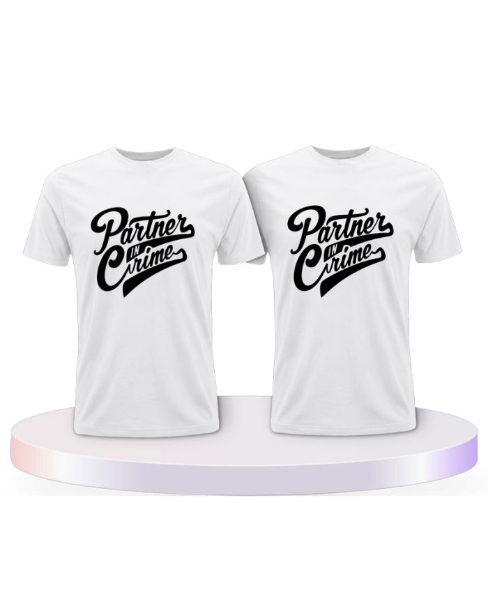 Partnerlook T-Shirts mit in Crime | Paarpulli