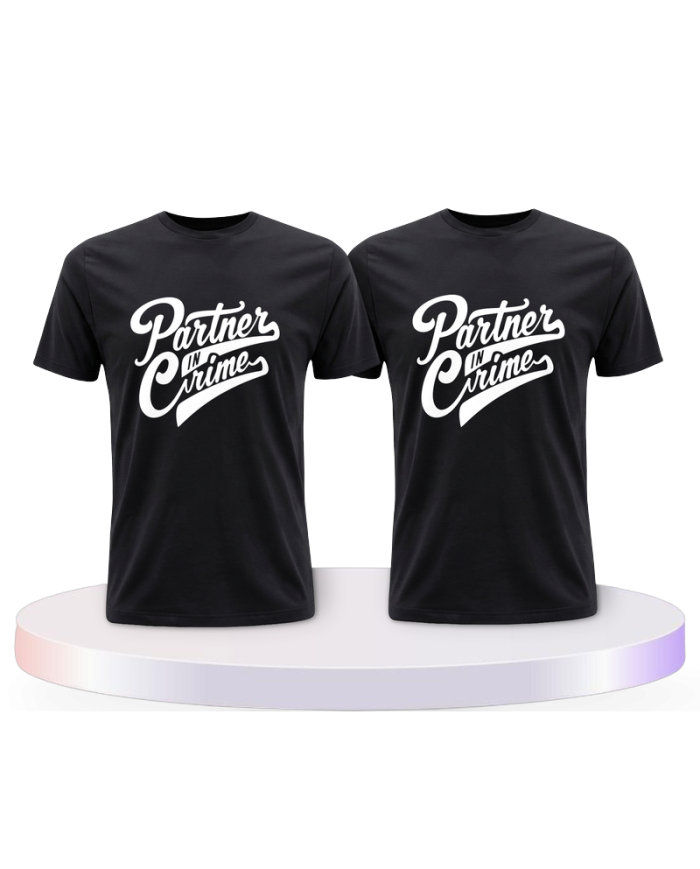 Partnerlook T-Shirts mit in Crime | Paarpulli