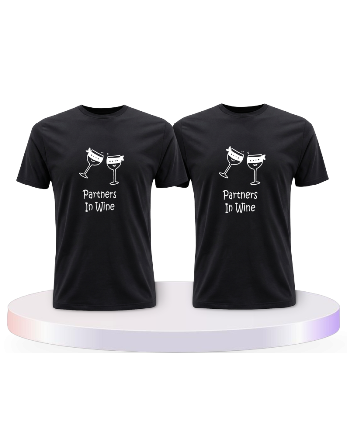 Gemeinsamer Look: in Wine T-Shirts | Paarpulli