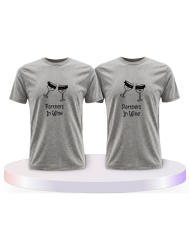 Gemeinsamer Look: in Wine T-Shirts | Paarpulli