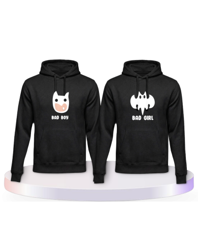 Gemeinsamer Look: Bad Boy Bad Girl Hoodies | Paarpulli