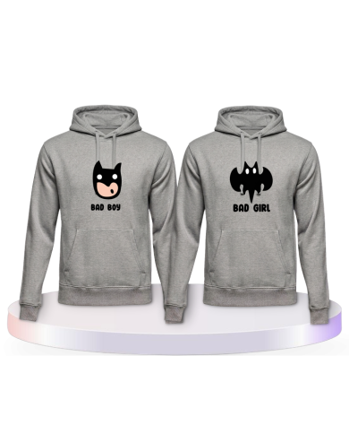 Gemeinsamer Look: Bad Boy Bad Girl Hoodies | Paarpulli