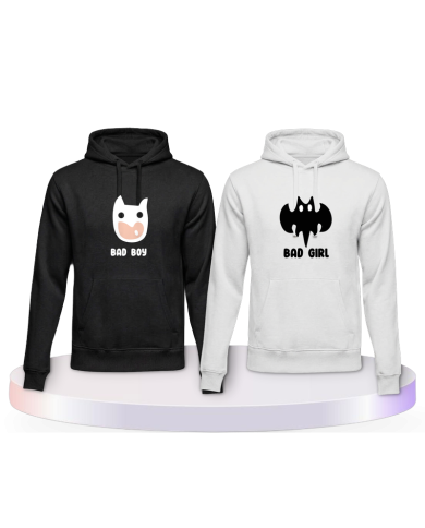 Gemeinsamer Look: Bad Boy Bad Girl Hoodies | Paarpulli