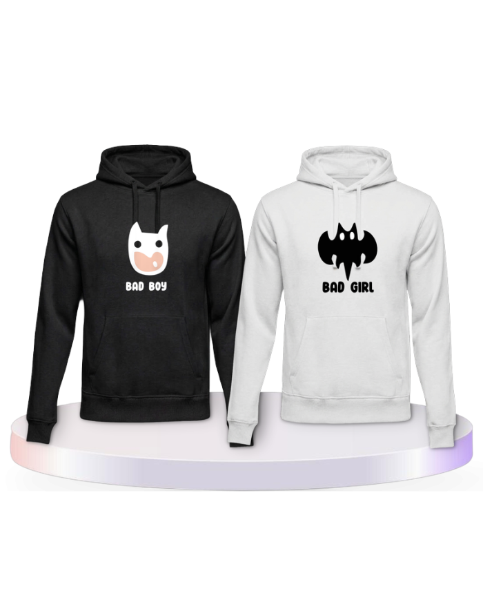Gemeinsamer Look: Bad Boy Bad Girl Hoodies | Paarpulli