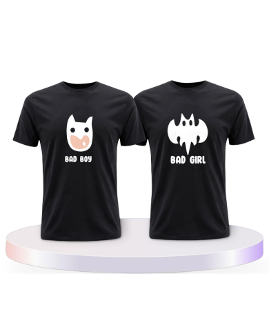 Bad Boy Bad Girl Couple T-Shirts kaufen | Paarpulli