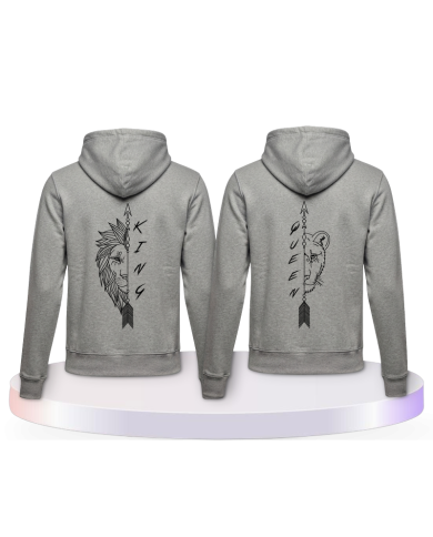 Lion King und Lion Queen Couple Hoodies kaufen | Paarpulli