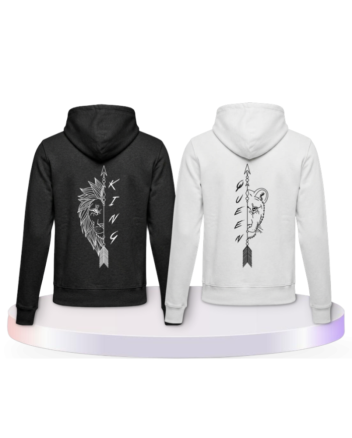 Lion King und Lion Queen Couple Hoodies kaufen | Paarpulli