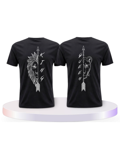 Gemeinsamer Look: Lion King und Lion Queen T-Shirts | Paarpulli