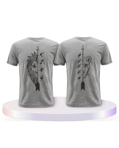 Gemeinsamer Look: Lion King und Lion Queen T-Shirts | Paarpulli