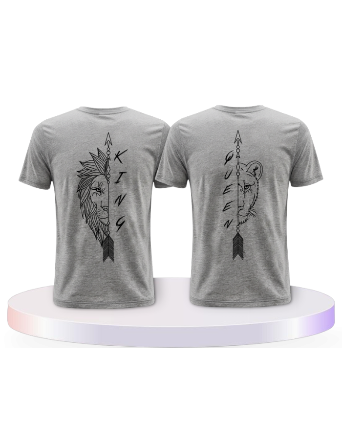 Gemeinsamer Look: Lion King und Lion Queen T-Shirts | Paarpulli