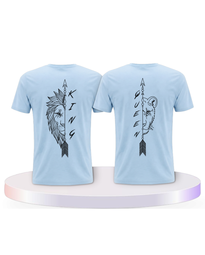Gemeinsamer Look: Lion King und Lion Queen T-Shirts | Paarpulli