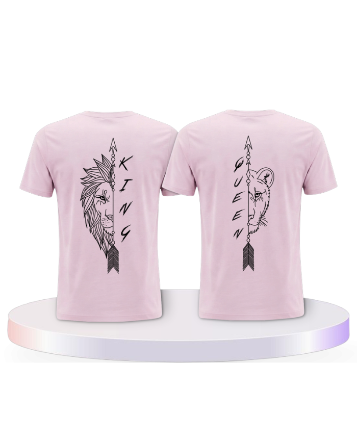 Gemeinsamer Look: Lion King und Lion Queen T-Shirts | Paarpulli