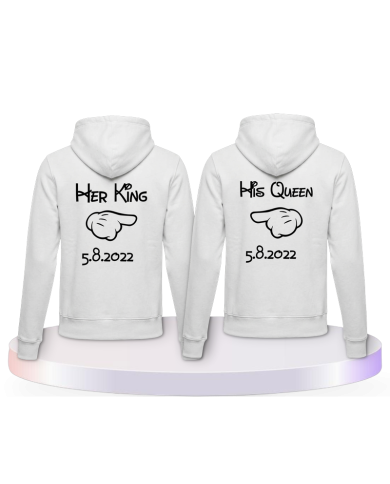 Her King & His Queen Comic Design mit Wunschdatum Partner | Paarpulli