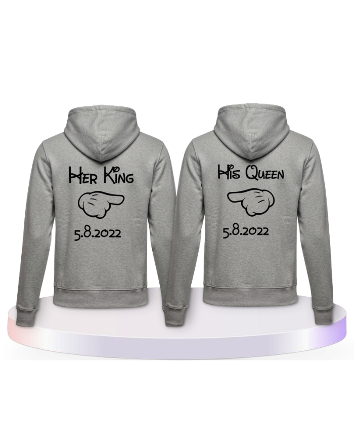 Her King & His Queen Comic Design mit Wunschdatum Partner | Paarpulli