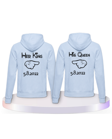 Her King & His Queen Comic Design mit Wunschdatum Partner | Paarpulli