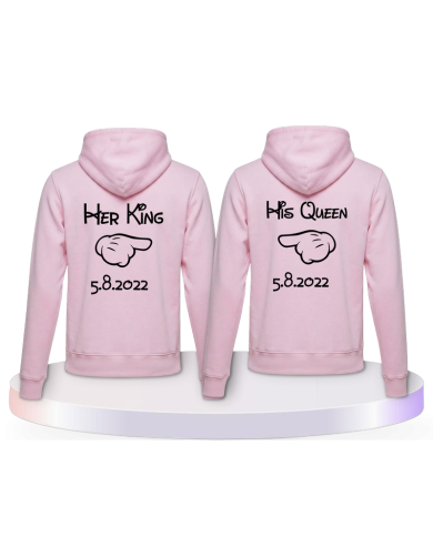 Her King & His Queen Comic Design mit Wunschdatum Partner | Paarpulli