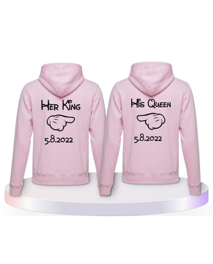 Her King & His Queen Comic Design mit Wunschdatum Partner | Paarpulli