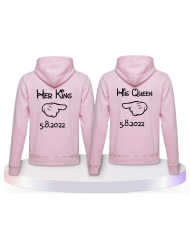 Her King & His Queen Comic Design mit Wunschdatum Partner | Paarpulli