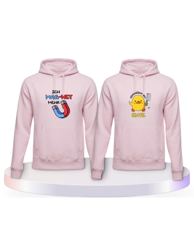 Ich mag net mehr Psychisch am Ente Pärchen Hoodies | Paarpulli