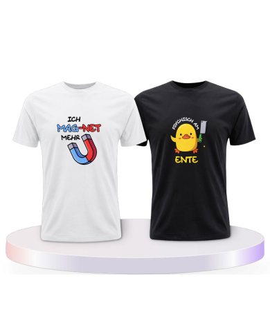 Ich mag net mehr Psychisch am Ente Couple T-Shirts kaufen | Paarpulli
