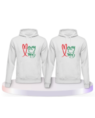 Gemeinsamer Look: Merry X Mas Christmas Hoodies | Paarpulli