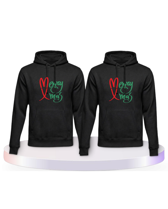 Gemeinsamer Look: Merry X Mas Christmas Hoodies | Paarpulli
