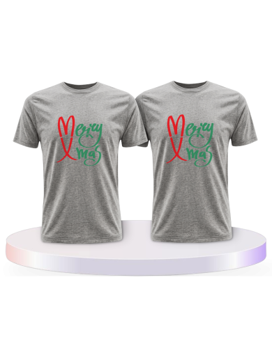 Merry X Mas Christmas Couple T-Shirts kaufen | Paarpulli