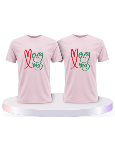 Merry X Mas Christmas Couple T-Shirts kaufen | Paarpulli