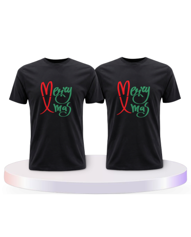 Merry X Mas Christmas Couple T-Shirts kaufen | Paarpulli