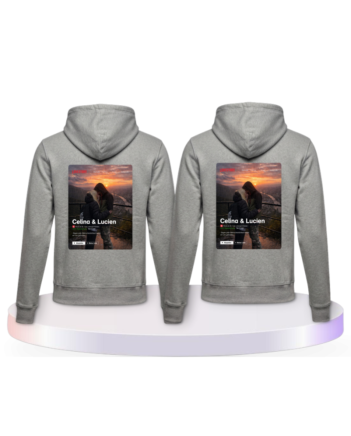 Gemeinsamer Look: Lovestory Personal Cover Hoodies | Paarpulli