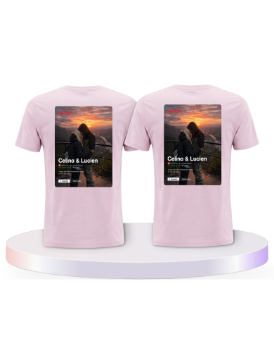 Lovestory Personal Cover Pärchen T-Shirts mit Herz | Paarpulli