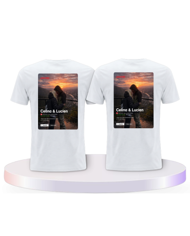 Lovestory Personal Cover Pärchen T-Shirts mit Herz | Paarpulli