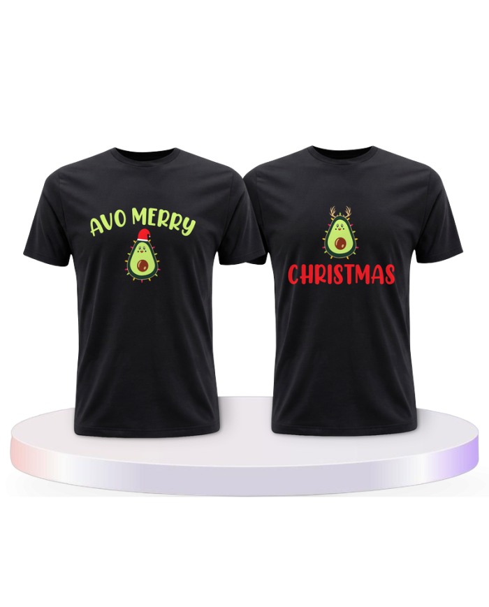 Avo Merry Christmas Pärchen T-Shirts | Paarpulli