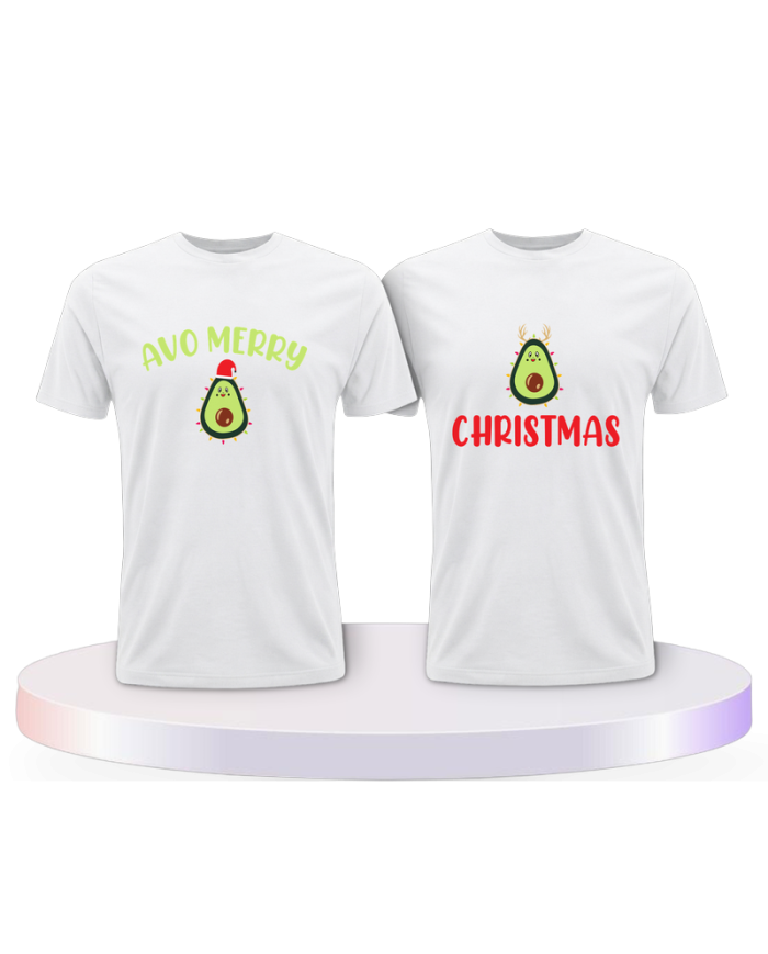 Avo Merry Christmas Pärchen T-Shirts | Paarpulli