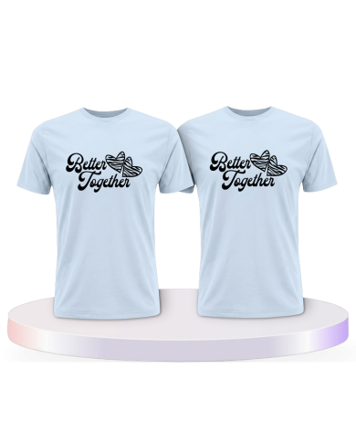 Partnerlook T-Shirts mit Better Together mit Herz | Paarpulli
