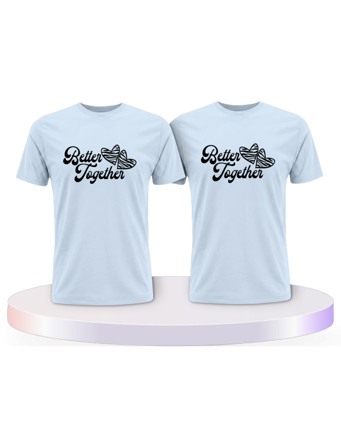 Partnerlook T-Shirts mit Better Together mit Herz | Paarpulli