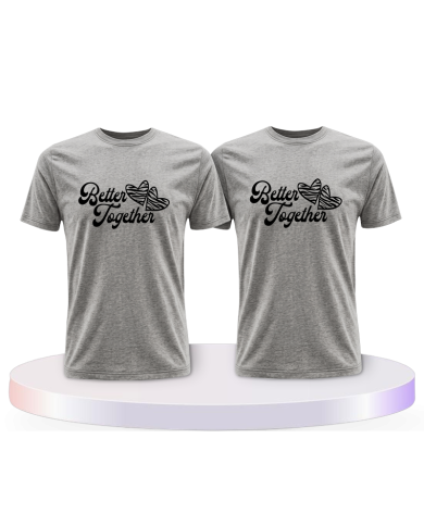 Partnerlook T-Shirts mit Better Together mit Herz | Paarpulli