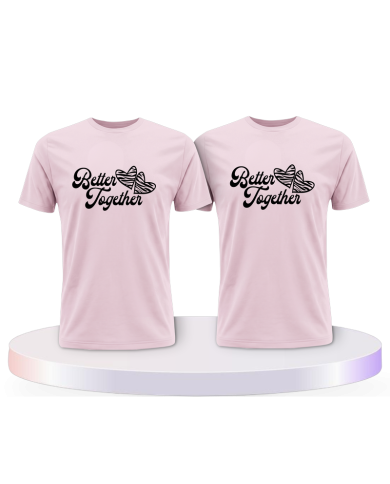 Partnerlook T-Shirts mit Better Together mit Herz | Paarpulli