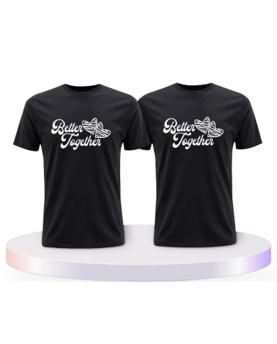 Partnerlook T-Shirts mit Better Together mit Herz | Paarpulli