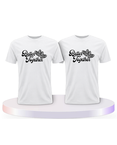 Partnerlook T-Shirts mit Better Together mit Herz | Paarpulli