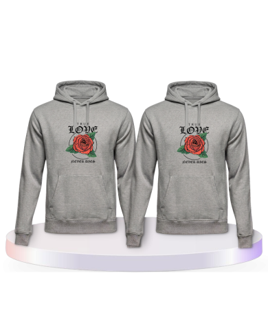 Partnerlook Hoodies mit True Love never dies mit Herz | Paarpulli