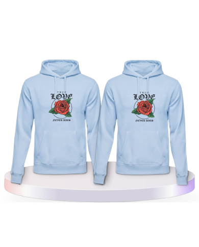 Partnerlook Hoodies mit True Love never dies mit Herz | Paarpulli