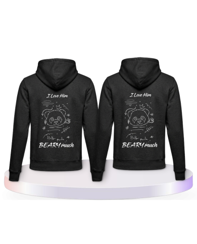 I Love Her/Him Beary much Couple Hoodies kaufen | Paarpulli