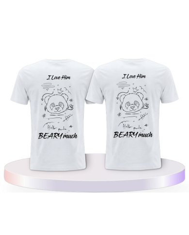 I Love Her/Him Beary much Pärchen T-Shirts Bear Family | Paarpulli